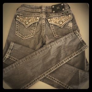 Miss Me gray wash jeans 26R